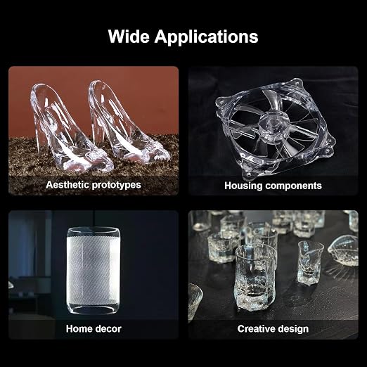 Clear Pro 3D Printer Resin, Glass-Like Ultra High Transparency, Non-Yellowing & - Image 7