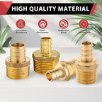 200-Pack EFIELD 3/4-inch Pex Crimp Fittings, 3/4 Inch x 3/4 Inch NPT Male NPT - Image 6