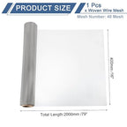 uxcell 40 Mesh 79" x 16" Woven Wire Mesh, 304 Stainless Steel Air Vent Filter - Image 2