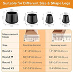 Meldel 24 PCS Silicone Chair Leg Floor Protectors Extra Small Rubber Felt