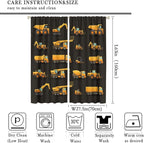 Kids Construction Window Curtains, Construction Machinery Equipment Mode of - Image 4