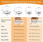 Meldel 24 PCS Silicone Chair Leg Floor Protectors Extra Small Rubber Felt