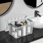 Zopnny 14 Quart Plastic Lidded Storage Bin