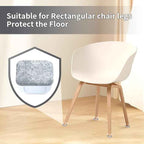Ezprotekt 8 Pcs Rectangle Grey Felt Chair Leg Floor Protectors