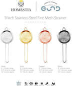 Homestia Kitchen 304 Stainless Steel Fine Mesh Strainer - Image 9