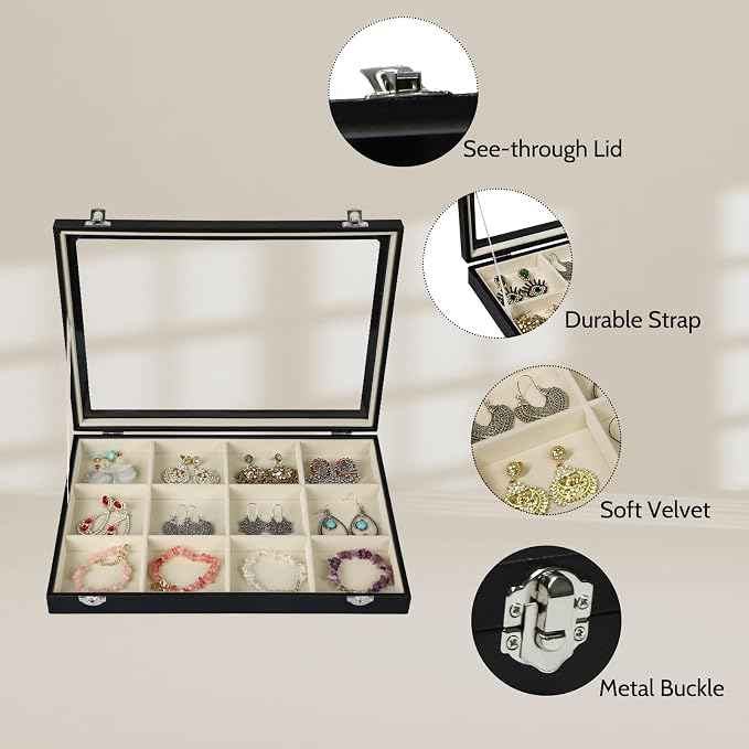 Stratalife Jewelry Organizer Bracelet Holder Organizer Box Earring Storage