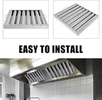 Hood Filters 19.5W x 19.5H Inch 430 Stainless Steel Pack of 6, 7 Grooves - Image 4