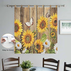 Farmhouse Sunflowers Living Room Curtains 84 Inch Length, Window Curtains Tab - Image 4