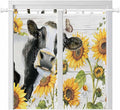 Retro Farmhouse Floral Bathroom Curtains 63 Inch Length, Window Curtains Tab Top by Unknown