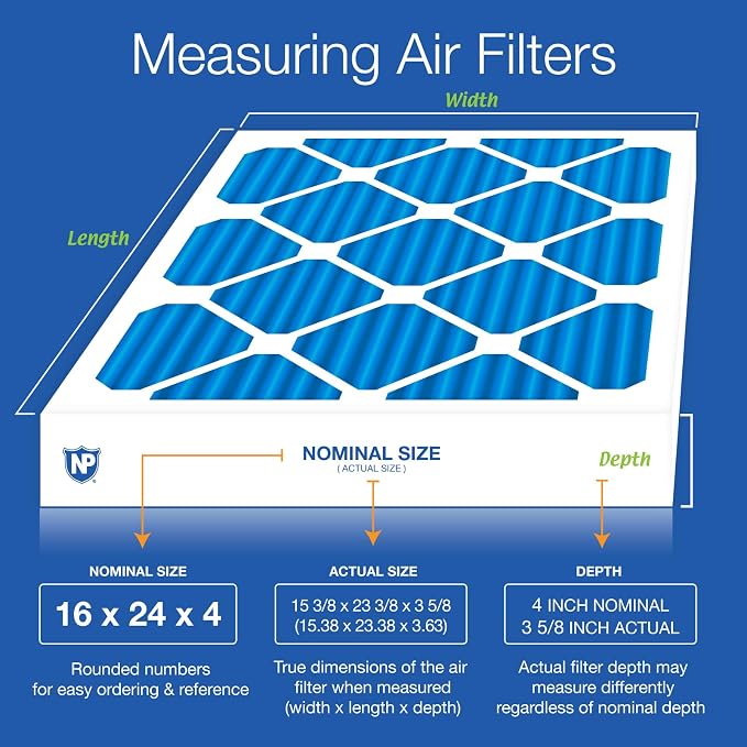 Nordic Pure 16x24x4 Pleated MERV 7 Air Filters 2 Pack - Image 2