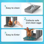 AUTENS Chicken Nesting Boxes, 1 Hole Laying Boxes, 1 Nest Mat, Plastic Roll - Image 3