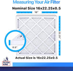 Filter King 16x22.25x0.5 Air Filter | 4-PACK | MERV 8 HVAC Pleated A/C Furnace - Image 2