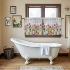 Easter Kitchen Tier Curtains 36 Inch Long 2 Panel Set, Rod Pocket Half Window - Image 5