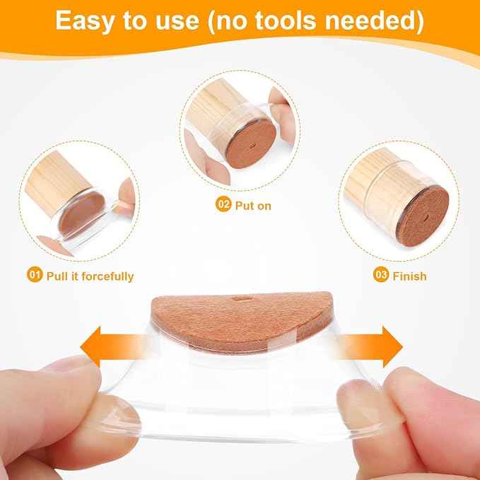 CHUNZEXI 24 Pack Chair Leg Floor Protectors