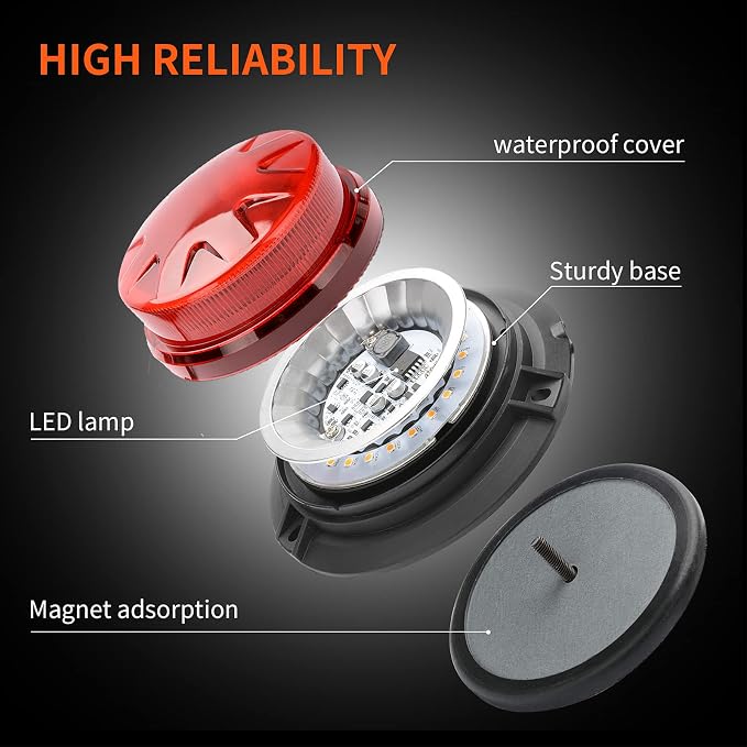 Red Led Emergency Strobe Beacon Lights - Image 7