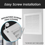 Repa Market 10 x 10 Inch White Square Air Vent Cover - Image 4
