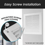 Repa Market 6 x 6 Inch White Square Air Vent Cover - Image 4