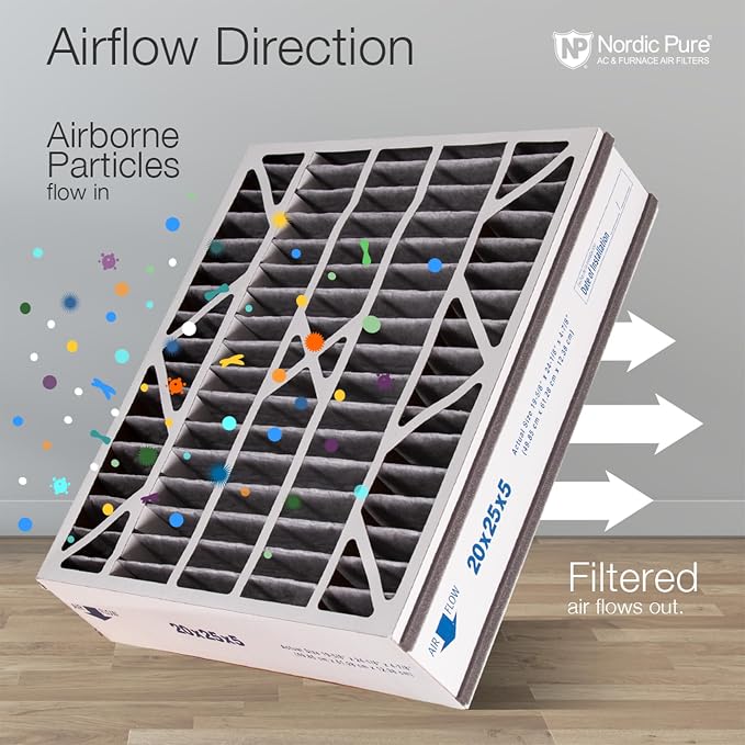 Nordic Pure 20x25x5 Air Bear Air Filter Replacement MERV 12 Pleated +Carbon 4 - Image 8