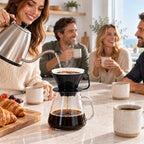 Fino Pour-Over Coffee Brewing Filter Cone, Number 4-Size, Black, Brews