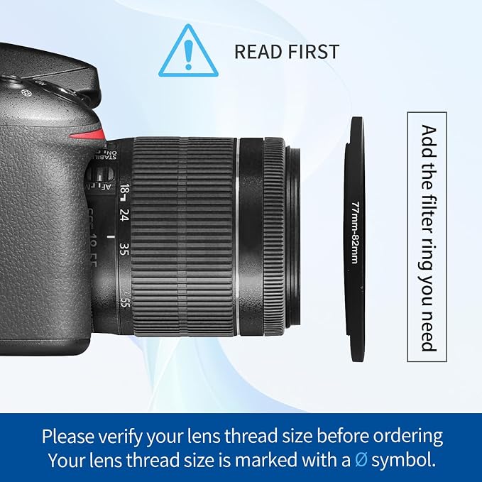 77-82mm Step-Up Ring Adapter, 77mm to 82mm Step Up Filter Ring - Image 4