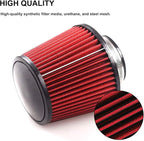 RYANSTAR 76mm 3" High Flow Round Tapered Cone Cool Air Filter Cleaner - Image 3