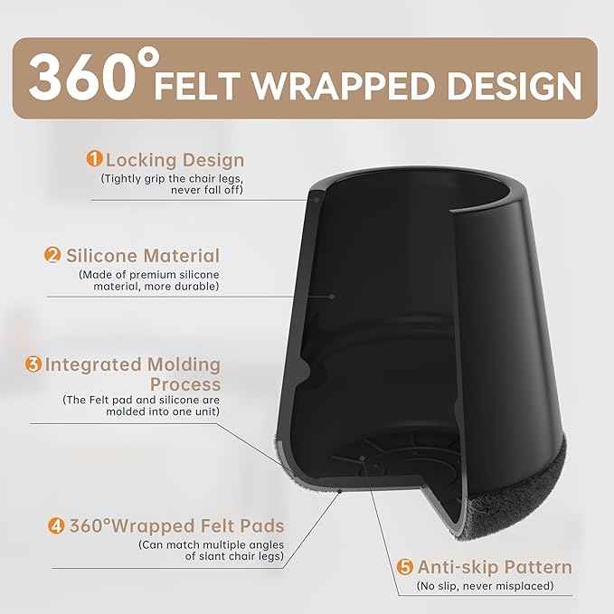 24PCS Extra Small Chair Leg Floor Protectors