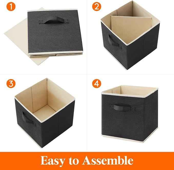 Lifewit 16 Packs Storage Cubes, 11 Inch Cube Storage Bins, Foldable Decorative