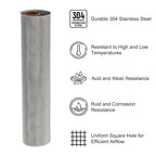 PATIKIL 40" L x 16" W Woven Wire Mesh, 80 Mesh 304 Stainless Steel Air Vent - Image 3