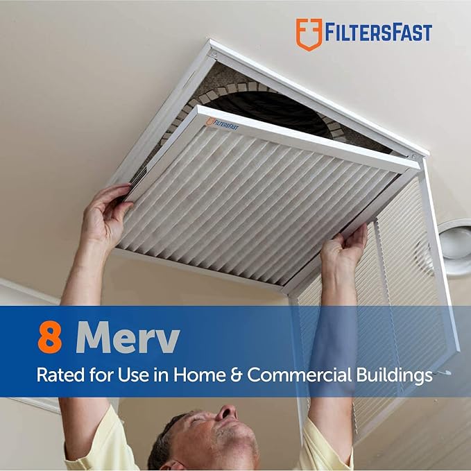 Filters Fast 17.5x17.5x1 Air Filter MERV 8, Made in the USA, Actual Size: - Image 2