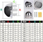 Wall Vent Cover 2"-12" Stainless Steel Round Exhaust Grille Outlet Ventilation - Image 7