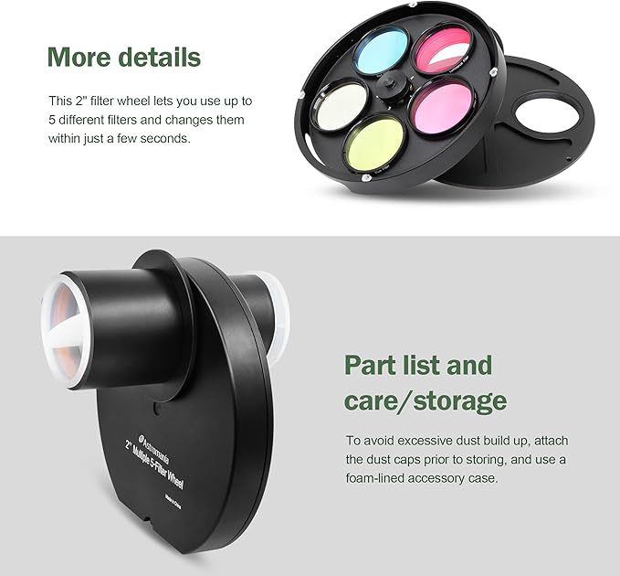 Astromania Telescope Filter Wheel Holder, Filter Wheel Drawer Compatible - Image 6