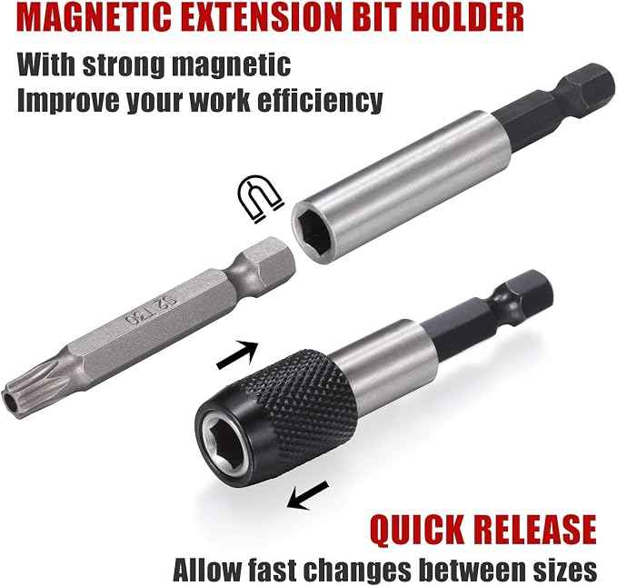 214-Piece Screwdriver Bit Set S2 Steel Drill bit set Power Bit Set