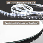 Irregular Bathroom Mirror with LED Light, Wall Mounted Mirror with Demister Pad - Image 6