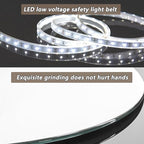 Irregular Bathroom Mirror with LED Light, Wall Mounted Mirror with Demister Pad - Image 6