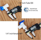 1/4" FNPT to 1/4" Push to Connect Elbow Tank Ball Valve - Image 3