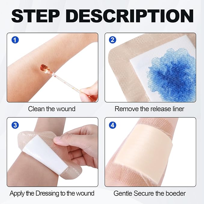 Silicone Foam Dressing 5x5 inch - Image 7