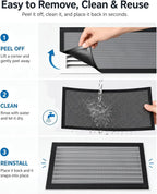 4 Pack Magnetic Mesh Vent Covers, 15.7 x 11.8 Inch Cut to Fit