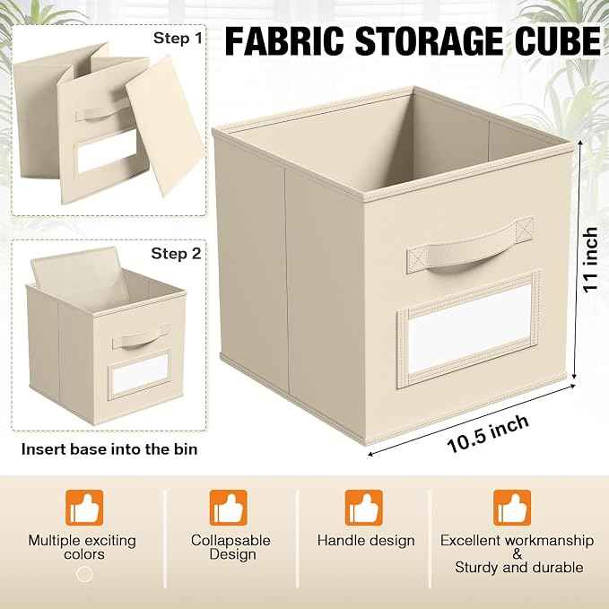 10 Pcs Fabric Storage Cubes