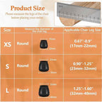 36pcs Round Chair Leg Floor Protectors, Felt Pads Chair Leg Protectors