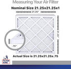 Filter King 21.25x21.25x1 Air Filter | 4-PACK | Carbon MERV 8 HVAC Pleated A/C - Image 2