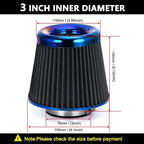 Cold Air Intake Filter, High Performance, Washable Filter, Clamp-On Replacement - Image 2