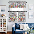 Spring Flowers Kitchen Curtains Set 3 Piece - Image 2