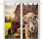 Farm Sheep Living Room Curtains 84 Inch Length, Window Curtains Tab Top by Unknown
