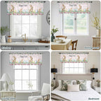 Easter Sheer Valances for Windows 42"x12", Light Filtering Kitchen Curtains - Image 5