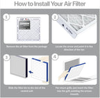 Filter King 12x30x1 Air Filter | 4-PACK | Carbon MERV 8 HVAC Pleated A/C - Image 4