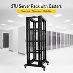 RAISING ELECTRONICS 27U 4 Post Open Frame Network Server Rack 19inch Width - Image 2