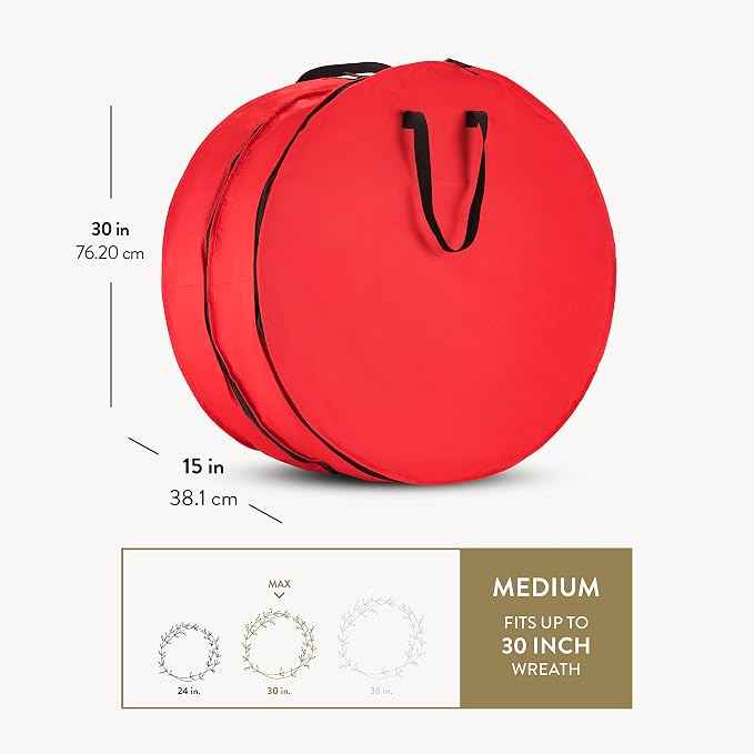 ZOBER Christmas Wreath Storage Container 30 Inch