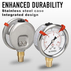0 to 160 Psi Lead-Free Pressure Gauge, Glycerin Liquid Filled, 2.5 inch Dial - Image 3