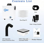 KQZ-W1 Solder Fume Extractor, 168m³/h Strong Suction Smoke Extractor, 5*Thick - Image 7