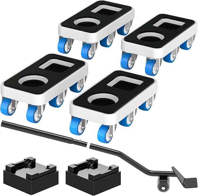 Furniture Dolly with Dual Groove Design: Furniture Sliders with 6 Wheels